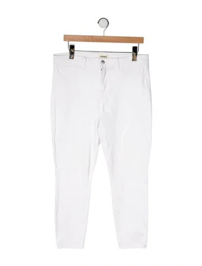 Pre-owned L'agence Straight Leg Pants In White