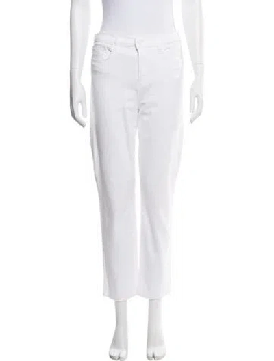 Pre-owned L'agence Straight Leg Pants In White