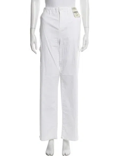 Pre-owned L'agence Straight Leg Pants In White