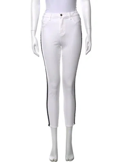 Pre-owned L'agence Straight Leg Pants In White