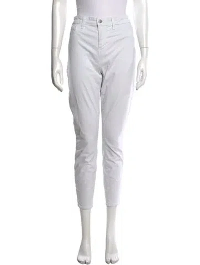Pre-owned L'agence Straight Leg Pants In White