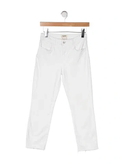 Pre-owned L'agence Straight Leg Pants In White