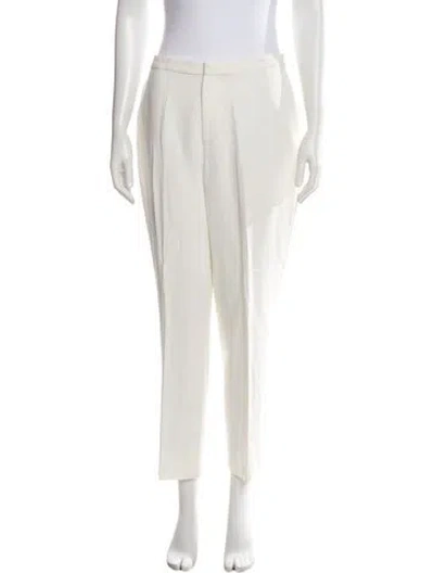 Pre-owned L'agence Straight Leg Pants In White