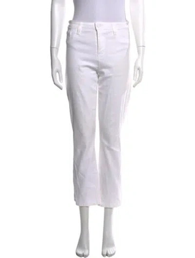 Pre-owned L'agence Straight Leg Pants In White
