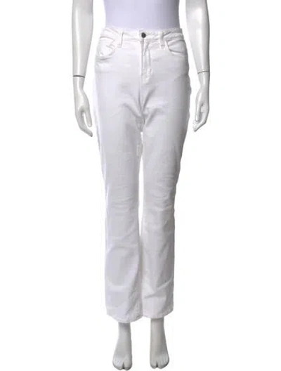 Pre-owned L'agence Straight Leg Pants In White