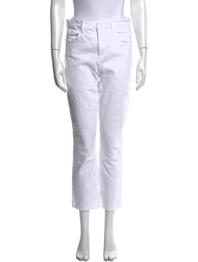Pre-owned L'agence Straight Leg Pants In White