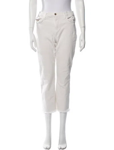 Pre-owned L'agence Straight Leg Pants In White