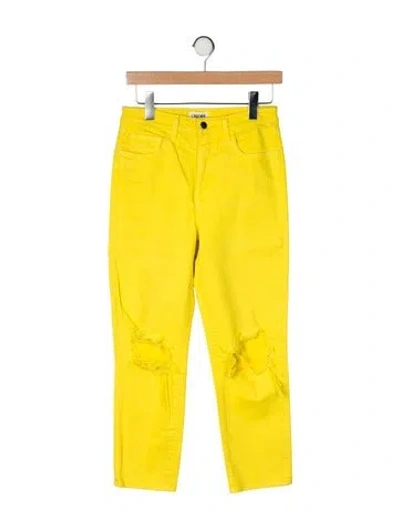Pre-owned L'agence Straight Leg Pants In Yellow