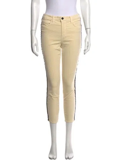 Pre-owned L'agence Straight Leg Pants In Yellow