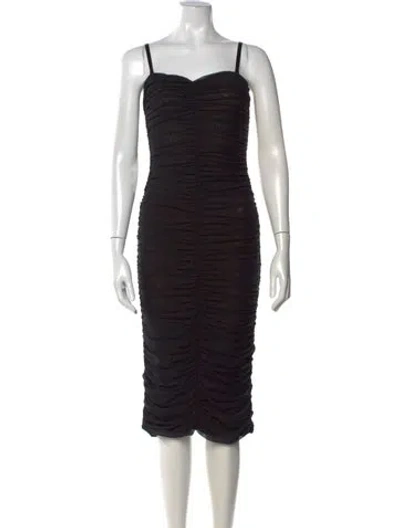 Pre-owned L'agence Strapless Knee-length Dress W/ Tags In Black