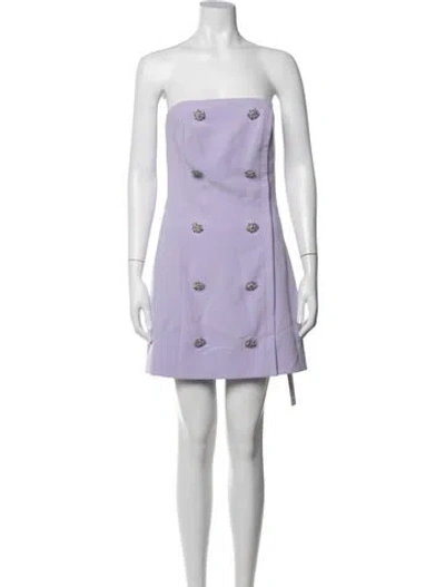 Pre-owned L'agence Strapless Mini Dress In Purple