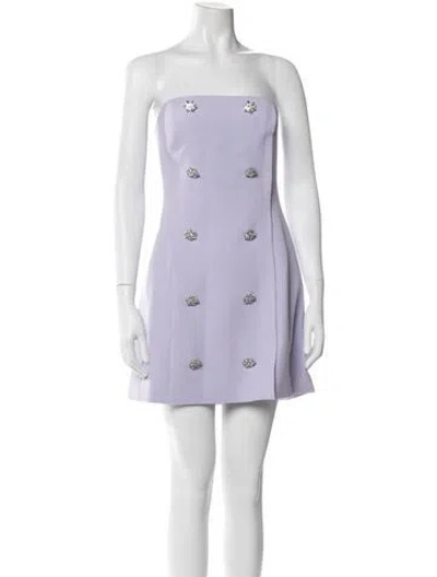 Pre-owned L'agence Strapless Mini Dress In Purple