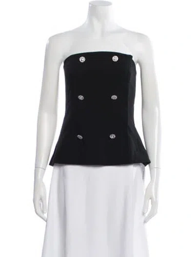 Pre-owned L'agence Strapless Top In Black