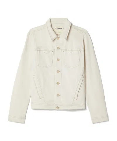 L'agence Stretch-denim Jacket In White