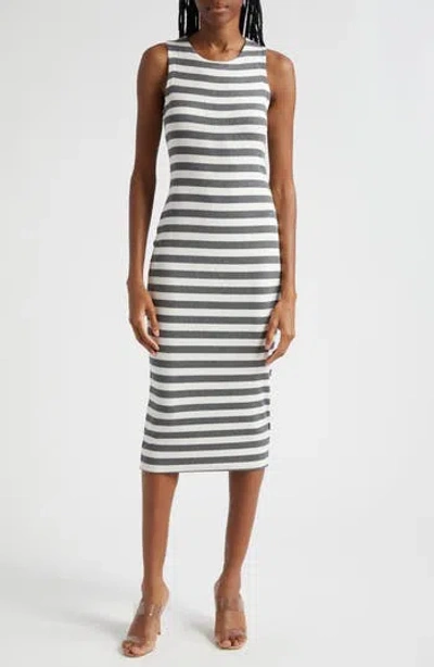 L'agence Stripe Racerback Midi Dress In Multi