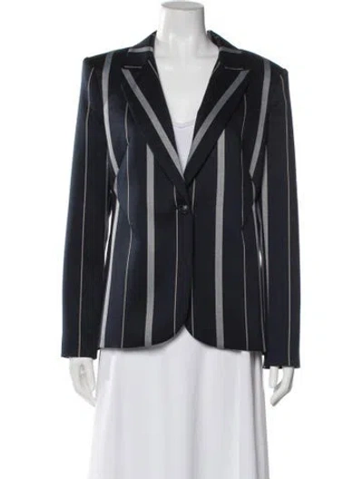 Pre-owned L'agence Striped Blazer In Blue