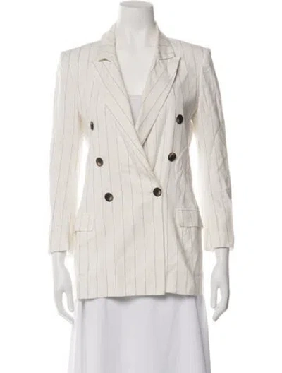 Pre-owned L'agence Striped Blazer In Neutrals