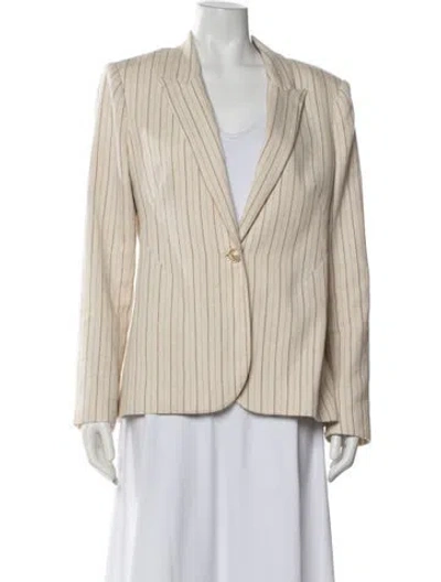 Pre-owned L'agence Striped Blazer In Neutrals