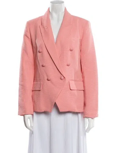 Pre-owned L'agence Striped Blazer In Pink