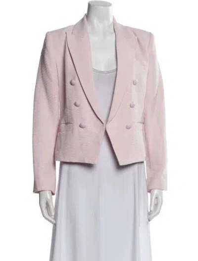 Pre-owned L'agence Striped Blazer In Pink