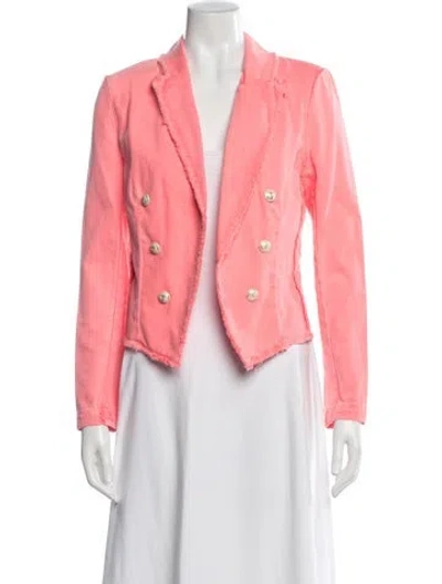 Pre-owned L'agence Striped Blazer In Pink