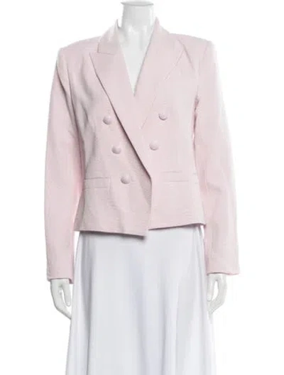 Pre-owned L'agence Striped Blazer In Pink