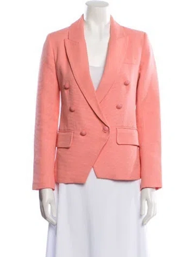 Pre-owned L'agence Striped Blazer In Pink