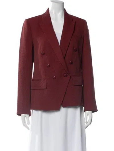 Pre-owned L'agence Striped Blazer In Red
