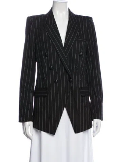 Pre-owned L'agence Striped Blazer W/ Tags In Black