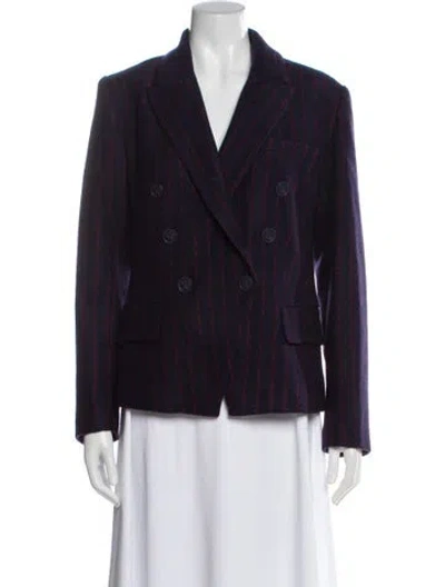 Pre-owned L'agence Striped Blazer W/ Tags In Blue