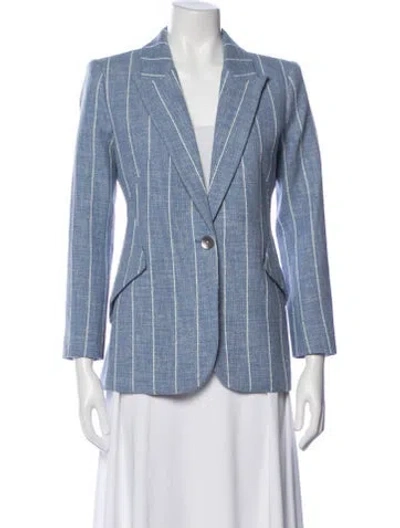Pre-owned L'agence Striped Blazer W/ Tags In Blue