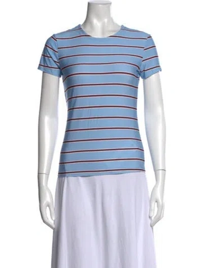 Pre-owned L'agence Striped Crew Neck Sweater In Blue