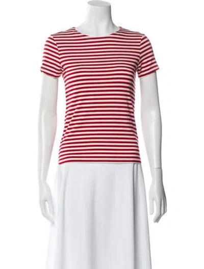 Pre-owned L'agence Striped Crew Neck T-shirt In Multi