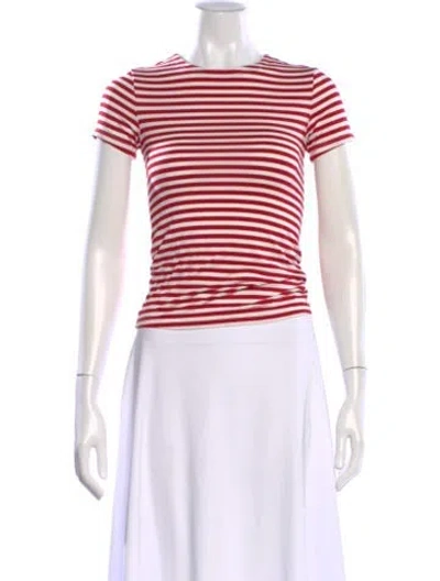 Pre-owned L'agence Striped Crew Neck T-shirt In Multi
