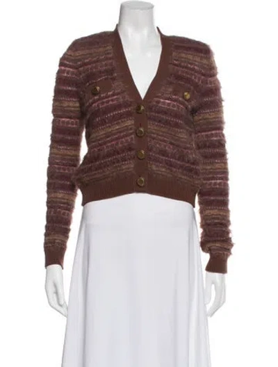 Pre-owned L'agence Striped Evening Jacket In Brown