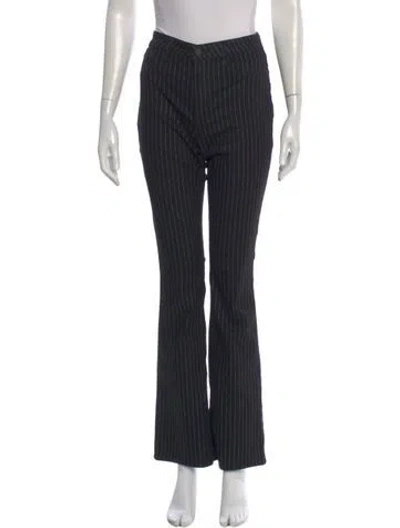 Pre-owned L'agence Striped Flared Pants In Black