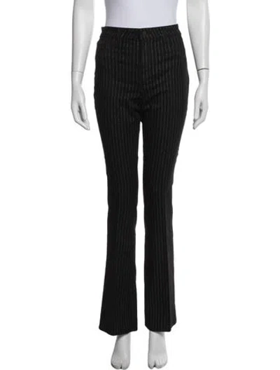 Pre-owned L'agence Striped Flared Pants In Black
