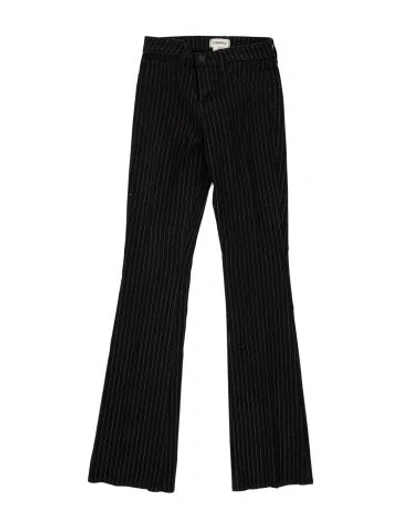 Pre-owned L'agence Striped Flared Pants In Black
