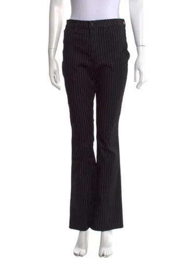 Pre-owned L'agence Striped Flared Pants In Black