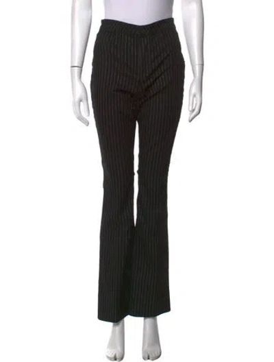 Pre-owned L'agence Striped Flared Pants W/ Tags In Black/metallic