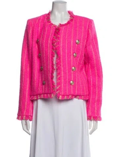 Pre-owned L'agence Striped Jacket W/ Tags In Pink