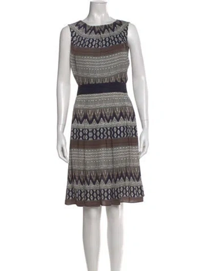 Pre-owned L'agence Striped Knee-length Dress In White