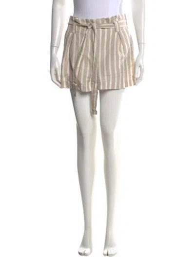 Pre-owned L'agence Striped Knee-length Shorts In Brown