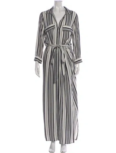 Pre-owned L'agence Striped Long Dress In Multi
