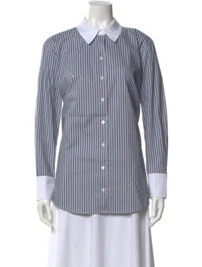 Pre-owned L'agence Striped Long Sleeve Button-up Top W/ Tags
