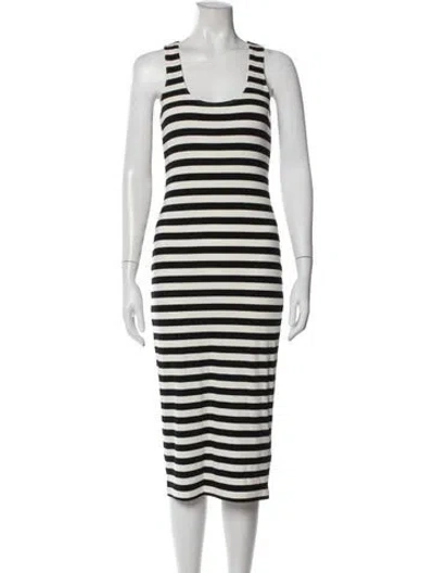 Pre-owned L'agence Striped Midi Length Dress W/ Tags In Multi