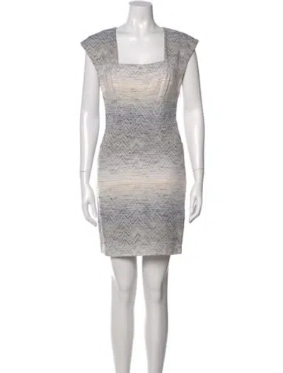 Pre-owned L'agence Striped Mini Dress In Black