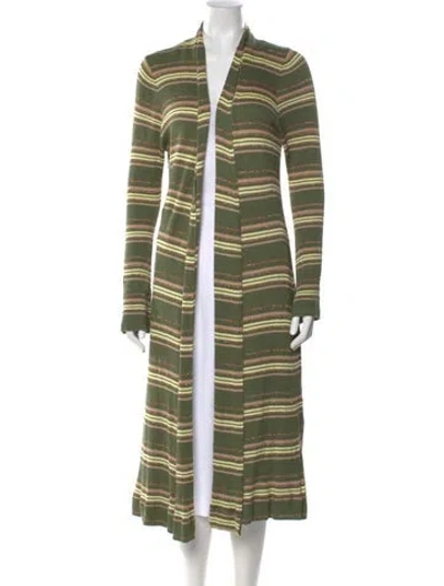 Pre-owned L'agence Striped Open Front Sweater