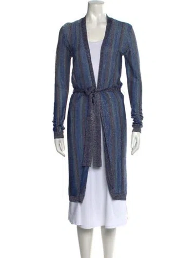 Pre-owned L'agence Striped Open Front Sweater