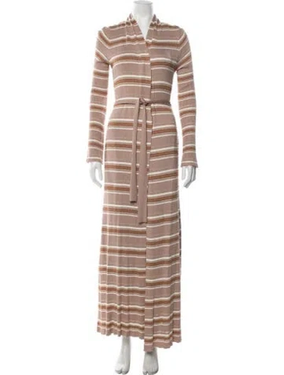 Pre-owned L'agence Striped Open Front Sweater In Neutrals